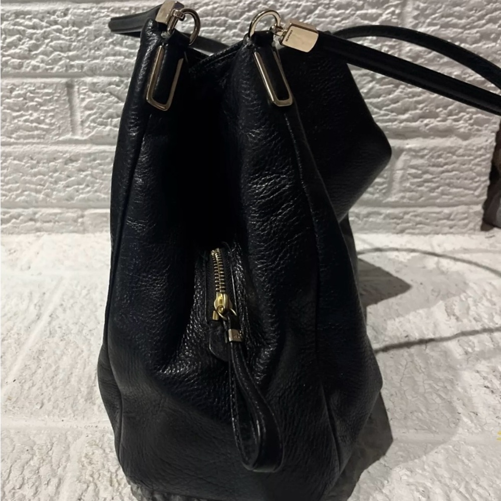 Coach Madison Phoebe Plum Pebbled Leather Triple Compartment Shoulder Bag 26224 - Picture 3 of 11